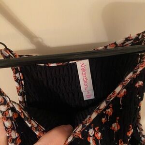 Xhilaration Floral Dress - Black and Orange